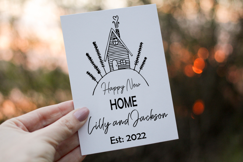 New Home Card, Personalised Card for New Home